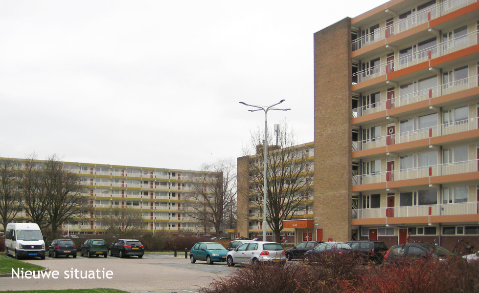 Na-3-flats-hoofd Kleuradvies buitenzijde gebouw i.o.v. Hendriks SGR