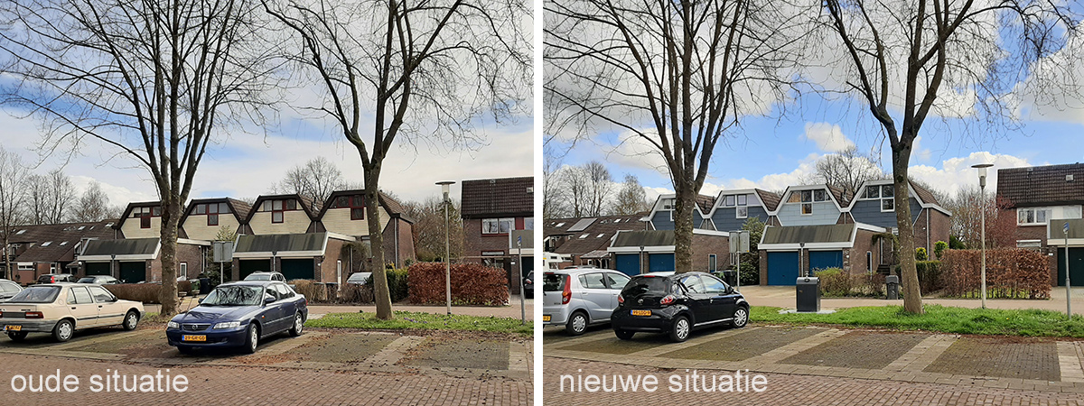 oude en nieuwe situatie Esdoornhof