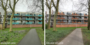 oude en nieuwe situatie Oldengaardestraat